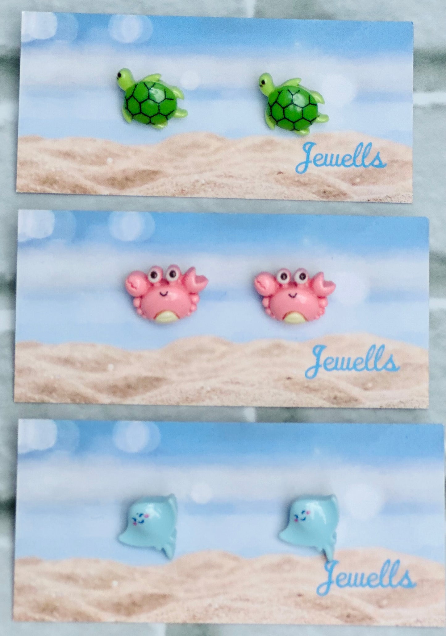 Sealife resin stud earrings 10 designs