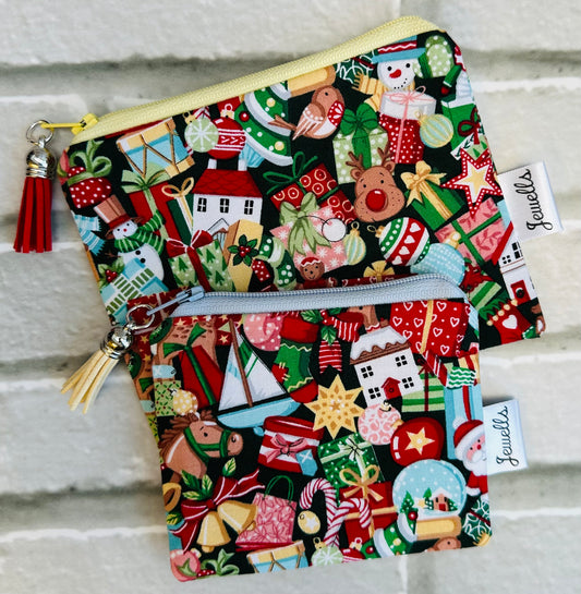 Christmas Toys fabric purse pouch 2 sizes