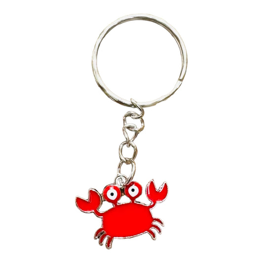 Crab enamel keyring