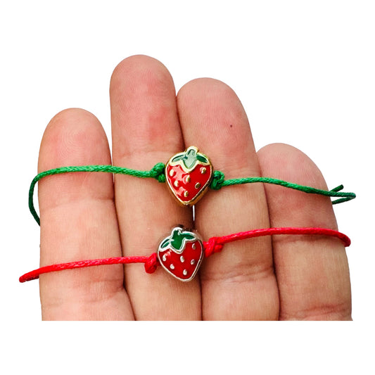 Strawberry Charm Wish Bracelet