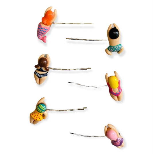 Swimmer Mini Resin Hairclip - 6 designs