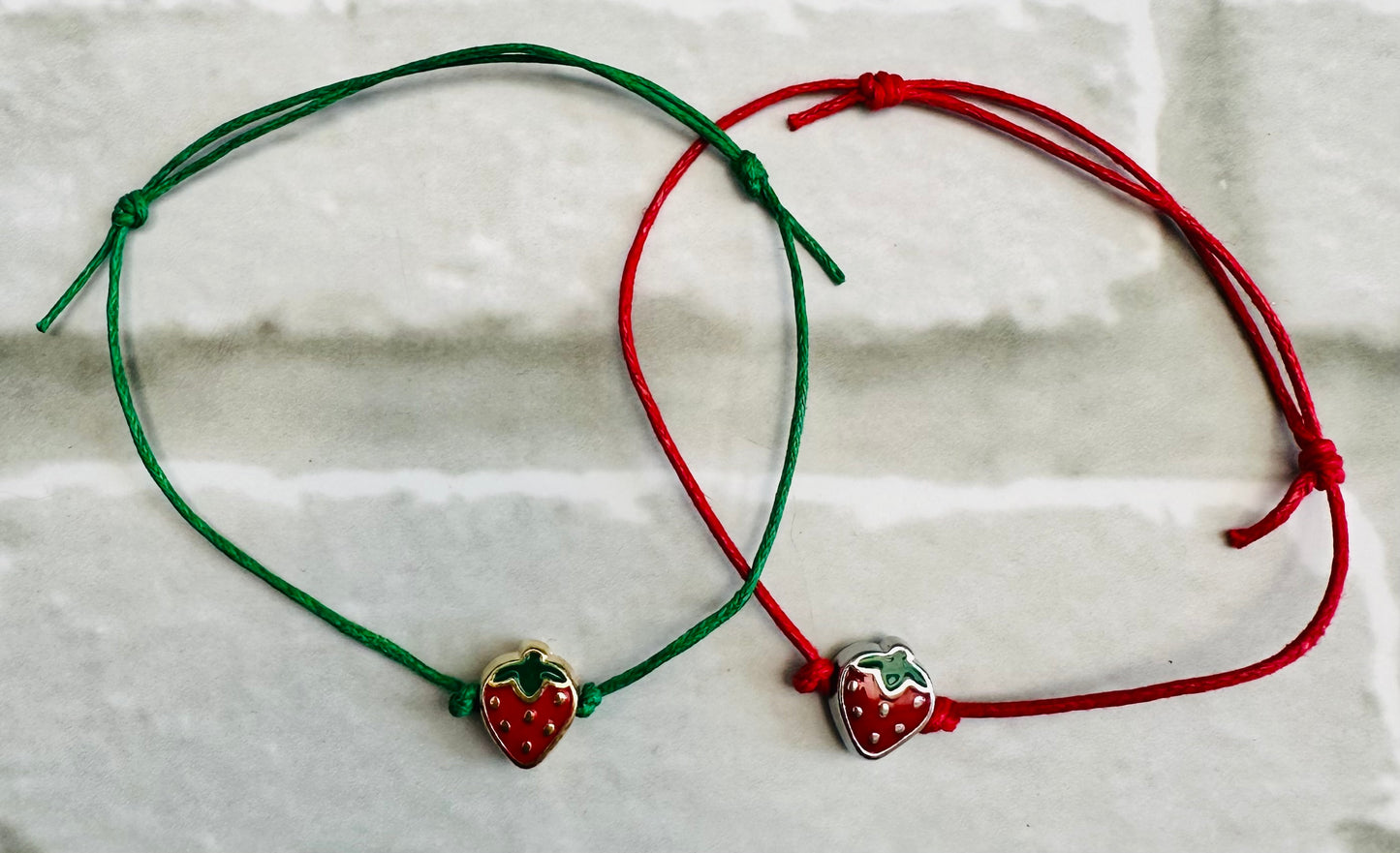 Strawberry Charm Wish Bracelet