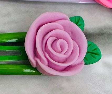 Rose Flower Hair Clip