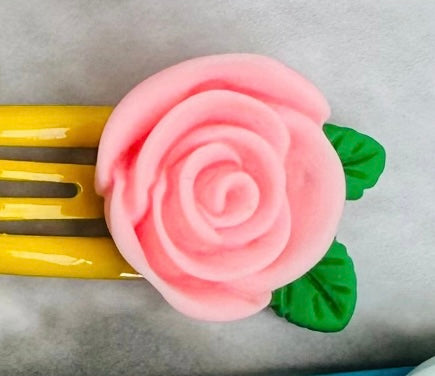 Rose Flower Hair Clip