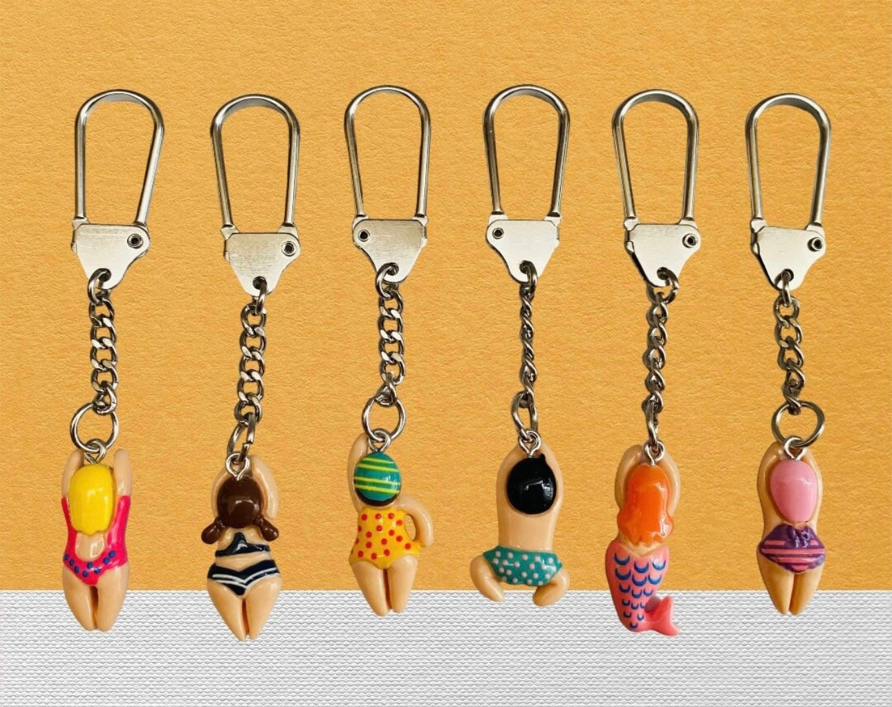 Swimmer Mini Resin Keyring - 6 designs