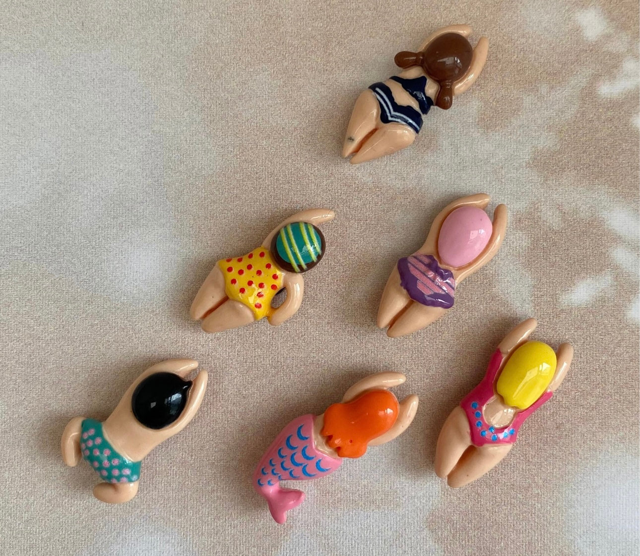 Swimmer Mini Resin Fridge Magnets