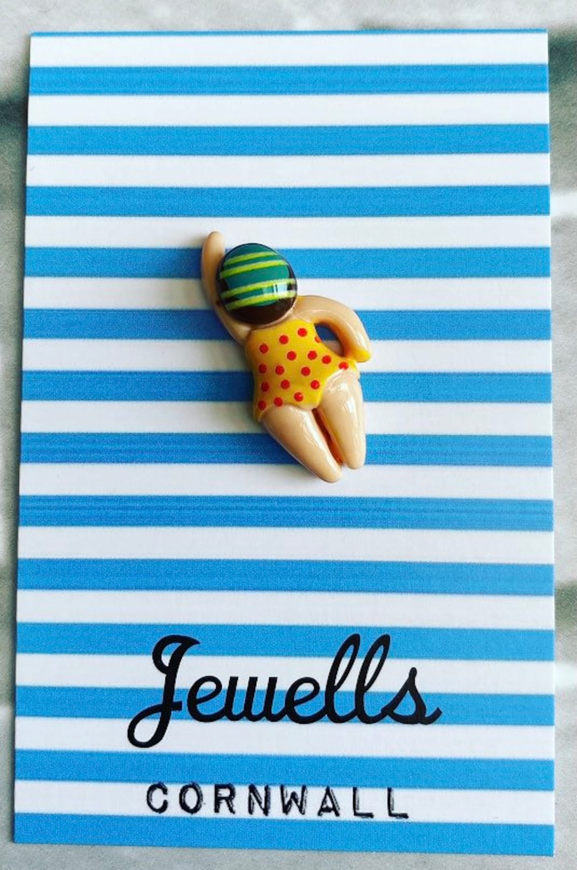 Swimmer Mini Resin Brooch - 6 designs